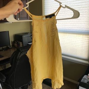 Kylie and Kendal high neck yellow top